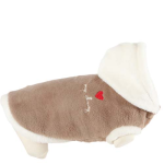 ZOLUX Plyšový svetr s kapucí pro psy 35cm barva šedohnědá